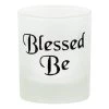 Kheops International Blessed Be Etched Glass Votive Candle Holder Candles & Accessories