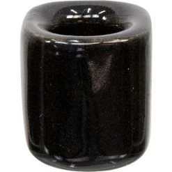 Kheops International Black Ceramic Mini Candle Holder