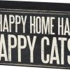 Primitives By Kathy A Happy Home Has Happy Cats Box Sign