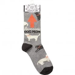 Primitives By Kathy Awesome Dog Mom Socks