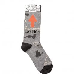 Primitives By Kathy Awesome Cat Mom Socks