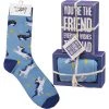 Primitives By Kathy You're The Friend Socks & Box Sign Gift Set