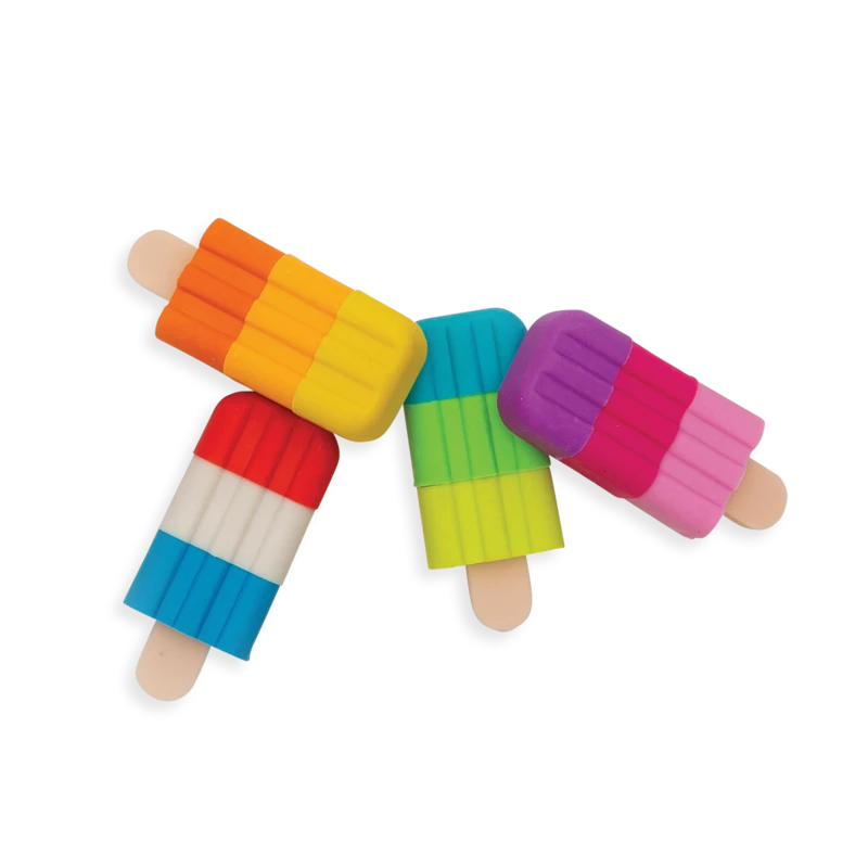 Ooly Icy Pops Fruit-Scented Popsicle Erasers Set 6 Ooly Icy Pops Fruit-Scented Popsicle Erasers Set