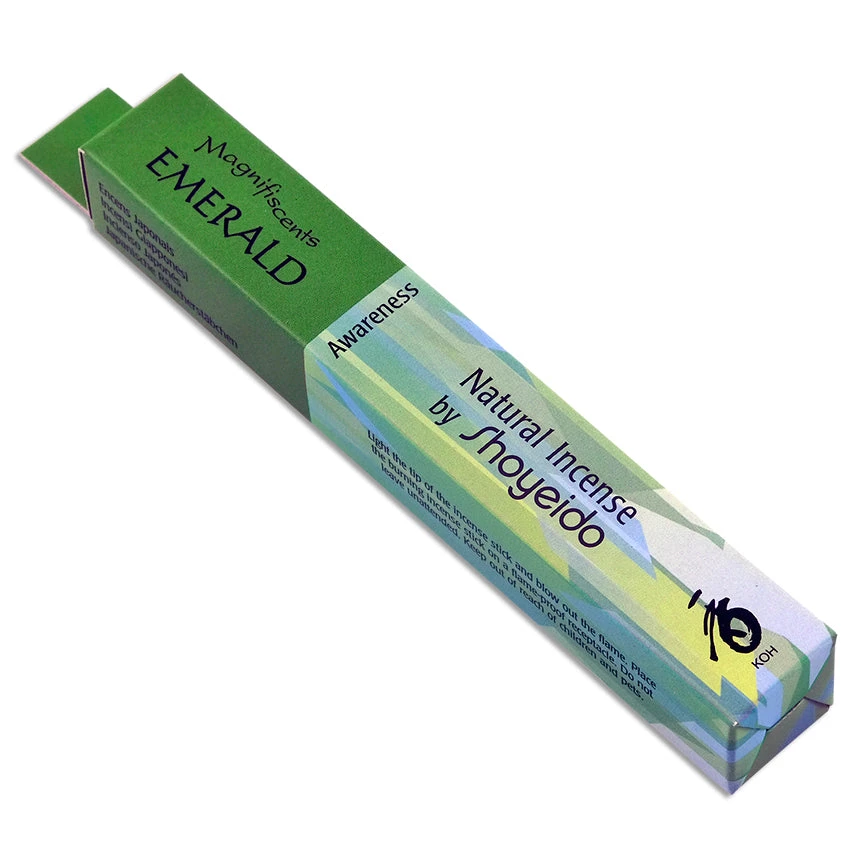 Emerald (Awareness) ~ Magnifiscents The Jewel Series Incense Sticks By Shoyeido 3 Emerald (Awareness) ~ Magnifiscents The Jewel Series Incense Sticks By Shoyeido