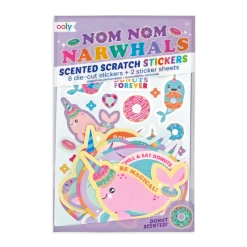 Ooly Nom Nom Narwhals Donut Scented Scratch 'n Sniff Stickers Smiles & Surprises