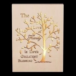 Roman, Inc. The Love Of Family Is Life's Greatest Blessing ~ LED Tabletop Decor Box Sign Box Signs