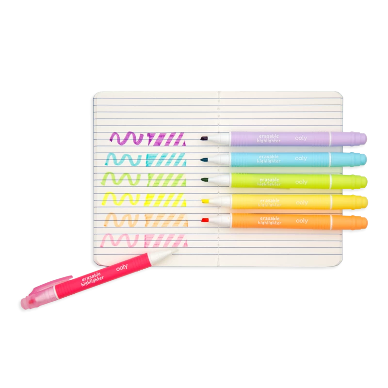 Ooly Mini Magic Liners Erasable Highlighters Set 5 Ooly Mini Magic Liners Erasable Highlighters Set