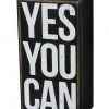 Primitives By Kathy Box Signs Yes You Can Wooden Box Sign