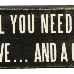 Primitives By Kathy All You Need Is Love... And A Cat Box Sign