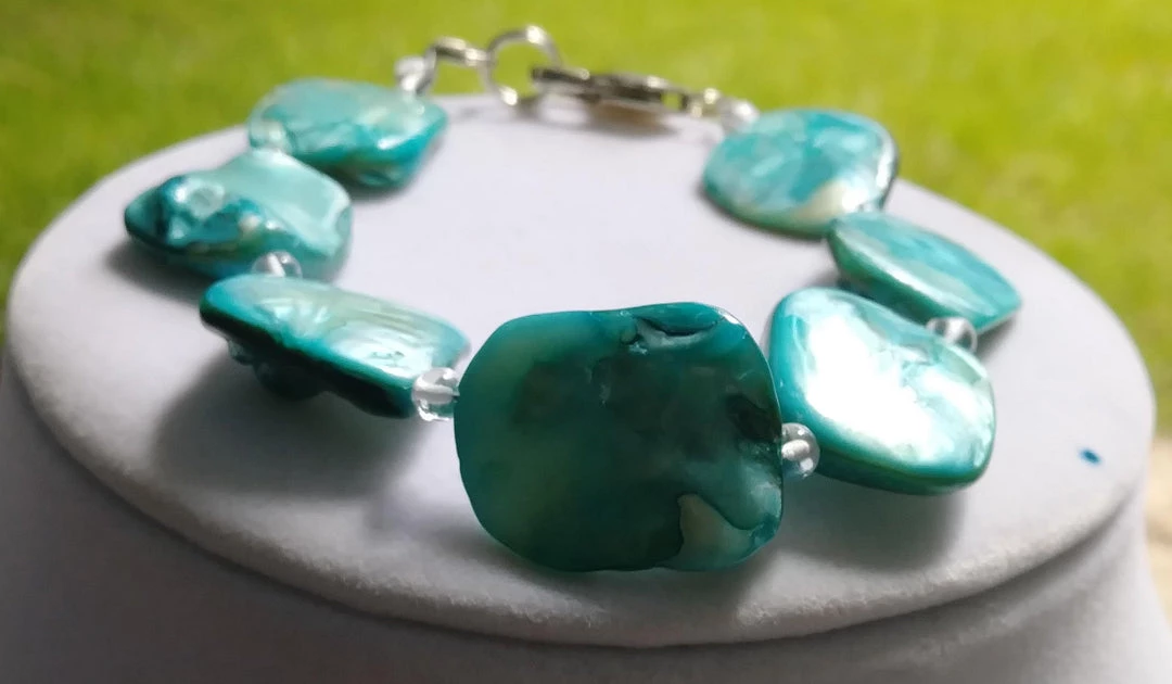 Dawn Welburn - Consignment Blue Shell Bracelet 3 Dawn Welburn - Consignment Blue Shell Bracelet