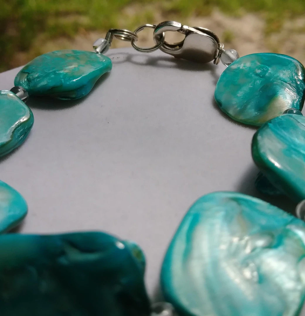 Dawn Welburn - Consignment Blue Shell Bracelet 4 Dawn Welburn - Consignment Blue Shell Bracelet