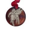 Raku Potteryworks Fairy Silhouette Medallion Ornament From Raku Pottery 1 Raku Potteryworks Fairy Silhouette Medallion Ornament From Raku Pottery