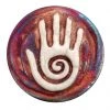 Raku Potteryworks New Arrivals! Healing Hand Medallion Magnet From Raku Pottery