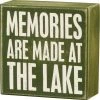 Primitives By Kathy Box Signs Memories Are Made At The Lake Box Sign
