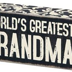 Primitives By Kathy World's Greatest Grandma Box Sign Box Signs