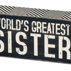 Primitives By Kathy World's Greatest Sister Box Sign