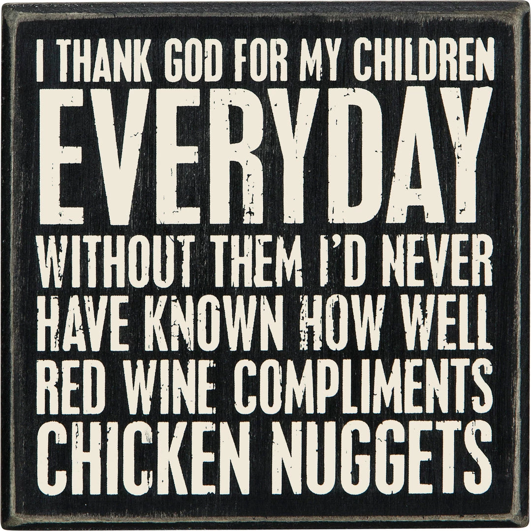 Primitives By Kathy I Thank God For My Children Everyday... Box Sign Box Signs 3 Primitives By Kathy I Thank God For My Children Everyday... Box Sign Box Signs