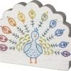 Primitives By Kathy Sale! Colorful Peacock ~ Wooden Chunky Sitter