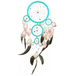 Kheops International Gemstone Beads 5-Circle Turquoise Dreamcatcher Dreamcatcher Gifts
