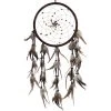 Kheops International Tiger Eye Beads Spiral Web Brown Dreamcatcher