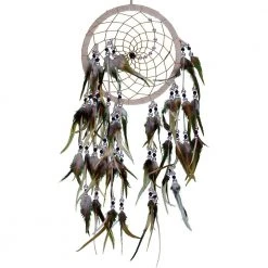 Kheops International Wood Whisper Silver & Black Beads Natural Dreamcatcher