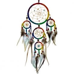 Kheops International Rainbow Leather Dreamcatcher Dreamcatcher Gifts