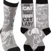 Primitives By Kathy One Cat Away From Being A Crazy Cat Lady Socks