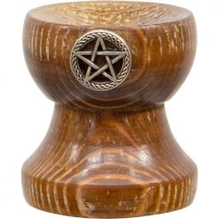 Kheops International Metaphysical & Divination Gifts Wood Sphere Stand With Pentacle Chalice