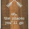 Primitives By Kathy Oh, The Places You'll Go - Stitched Block Magnet Sale!