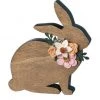 Primitives By Kathy Springtime Flowers Bunny Wooden Chunky Sitter Sale!