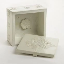 Ten Thousand Villages Global Fair Trade Gifts Flower Carving Kisii Stone Box Handcrafted In Kenya