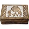 Kheops International Carved Mango Wood Box ~ Dreamcatcher