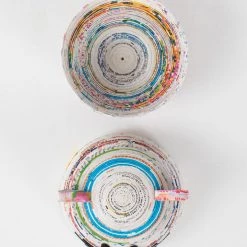 Ten Thousand Villages Global Fair Trade Gifts Recycled Coiled Paper Cat Box Handcrafted In Vietnam