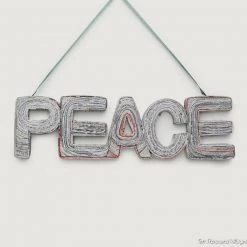 Ten Thousand Villages Global Fair Trade Gifts Inspiring News "PEACE" Wall Art Handcrafted In Vietnam