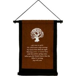 Kheops International Inspirational Tree Of Life ~ Cotton Hanging Banner