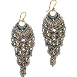 Ten Thousand Villages Regal Macramé Earrings Handcrafted In Nepal