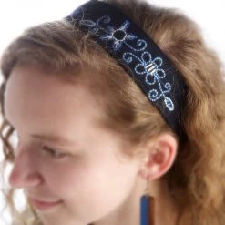 Ten Thousand Villages Sweetly Stiched Floral Embroidered Headband Handcrafted In Guatemala Global Fair Trade Gifts