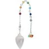 Kheops International Metaphysical & Divination Gifts Selenite Chakra Chain Curved Pendulum