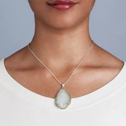 Ten Thousand Villages Global Fair Trade Gifts Moon Song Mother Of Pearl Sterling Silver Necklace Handcrafted In Peru