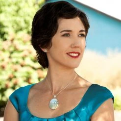 Ten Thousand Villages Mother Of Pearl Tree Of Light Sterling Silver Necklace Handcrafted In Peru