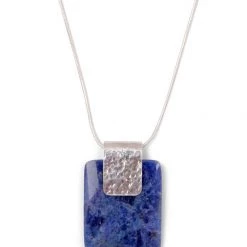 Ten Thousand Villages Open Window Sodalite Sterling Silver Necklace Handcrafted In Peru Global Fair Trade Gifts