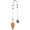 Kheops International Moonstone Chakra Chain Curved Pendulum