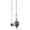 Kheops International Amethyst & Crystal Chips Glass Sephoroton Pendulum - Healing