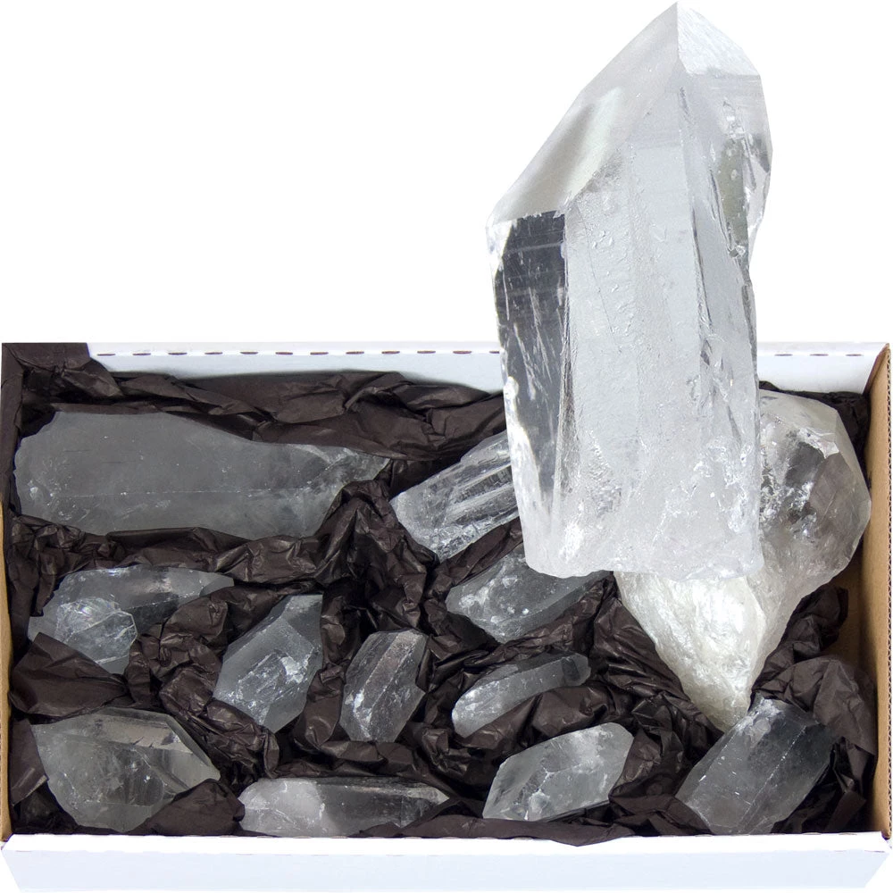 Kheops International Crystals & Tumbled Stones Clear Crystal Quartz Rough Points 3 Kheops International Crystals & Tumbled Stones Clear Crystal Quartz Rough Points