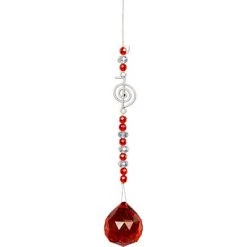 Kheops International Reiki Hanging Crystal With Cut Glass Beads Prisms & Hanging Crystals