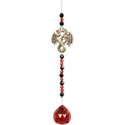 Kheops International Dragon Hanging Crystal With Cut Glass Beads