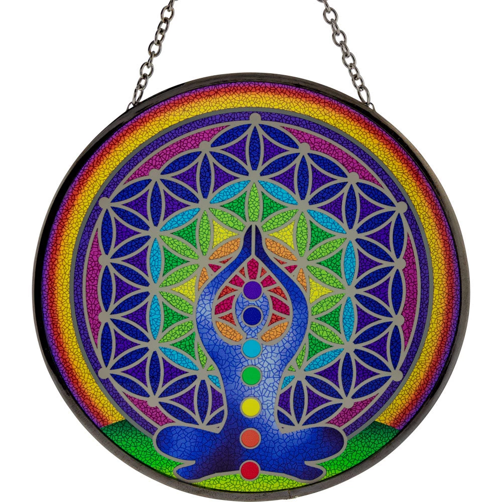 Kheops International Chakra Glass Suncatcher Prisms & Hanging Crystals 3 Kheops International Chakra Glass Suncatcher Prisms & Hanging Crystals