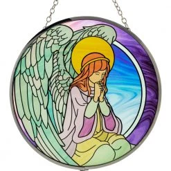 Kheops International Praying Angel Glass Suncatcher