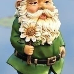 Roman, Inc. Garden Gnome With Daisies Statue
