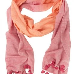 Ten Thousand Villages Global Fair Trade Gifts Sunset Tassel Scarf Handcrafted In India